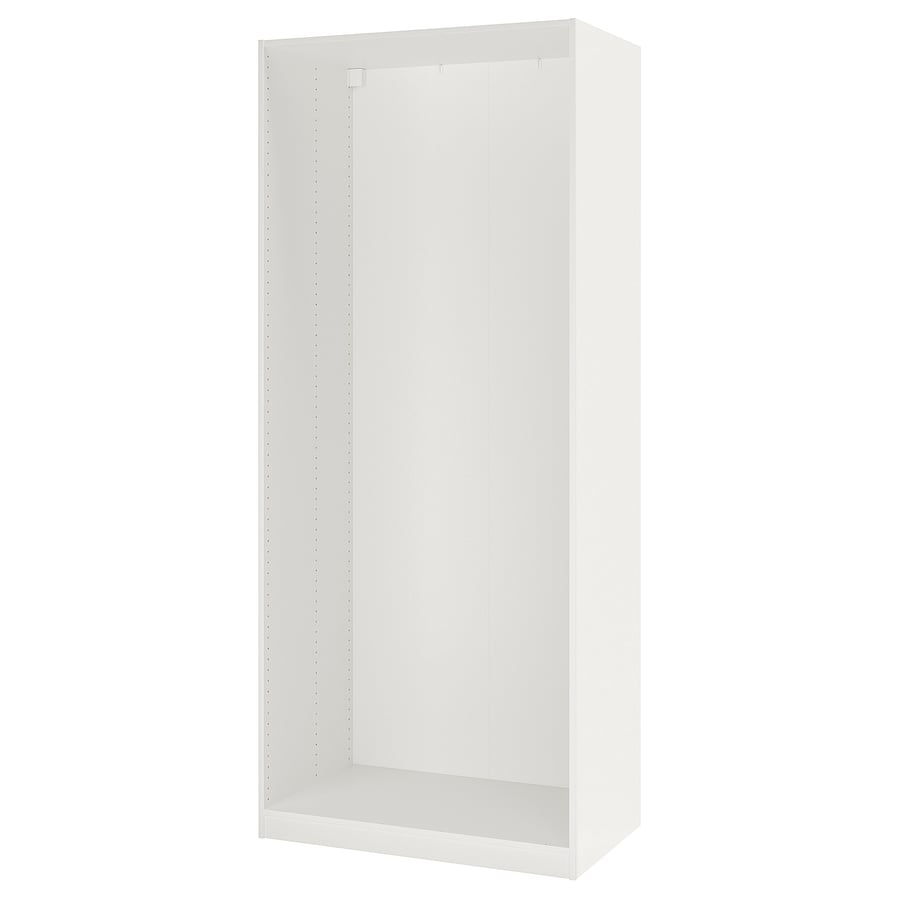 IKEA日本公式掲載のPAX、ホワイト100×58×236cmの空のワードローブフレーム