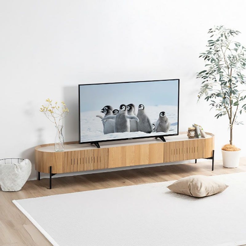 暮らしのデザイン公式の幅200cm木目テレビ台の掲載例