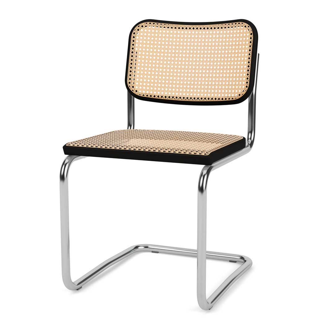 MoMA Design Store公式掲載のKnollチェスカチェア。機械張り・アームレス・ブラックビーチ仕様